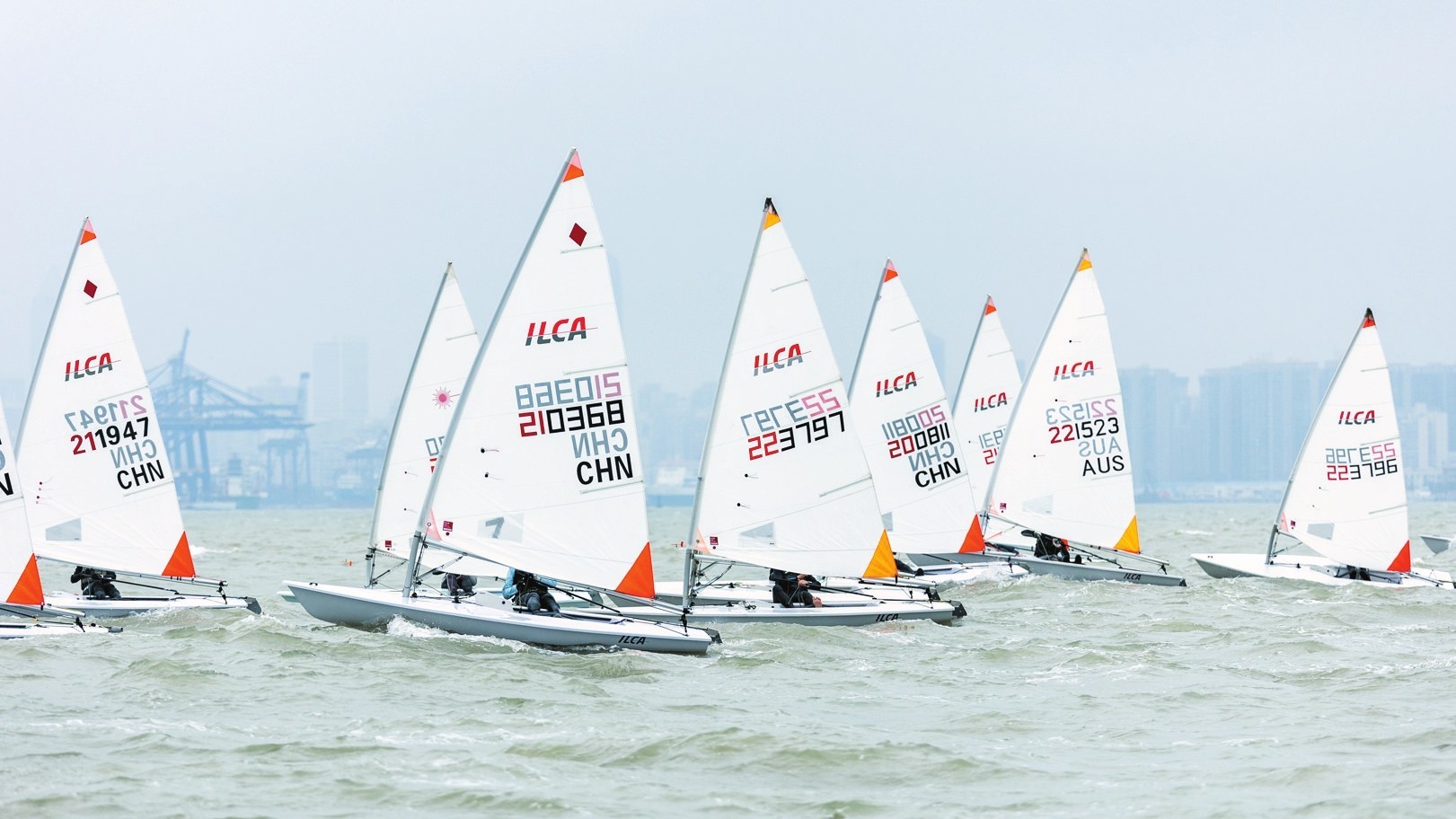 荷兰运动员乘风破浪，夺得帆船比赛冠军